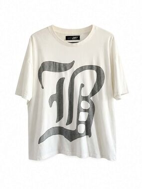 4/$20➡️ Urban Man Old English Logo Cream Cotton T-Shirt – Size Large GUC